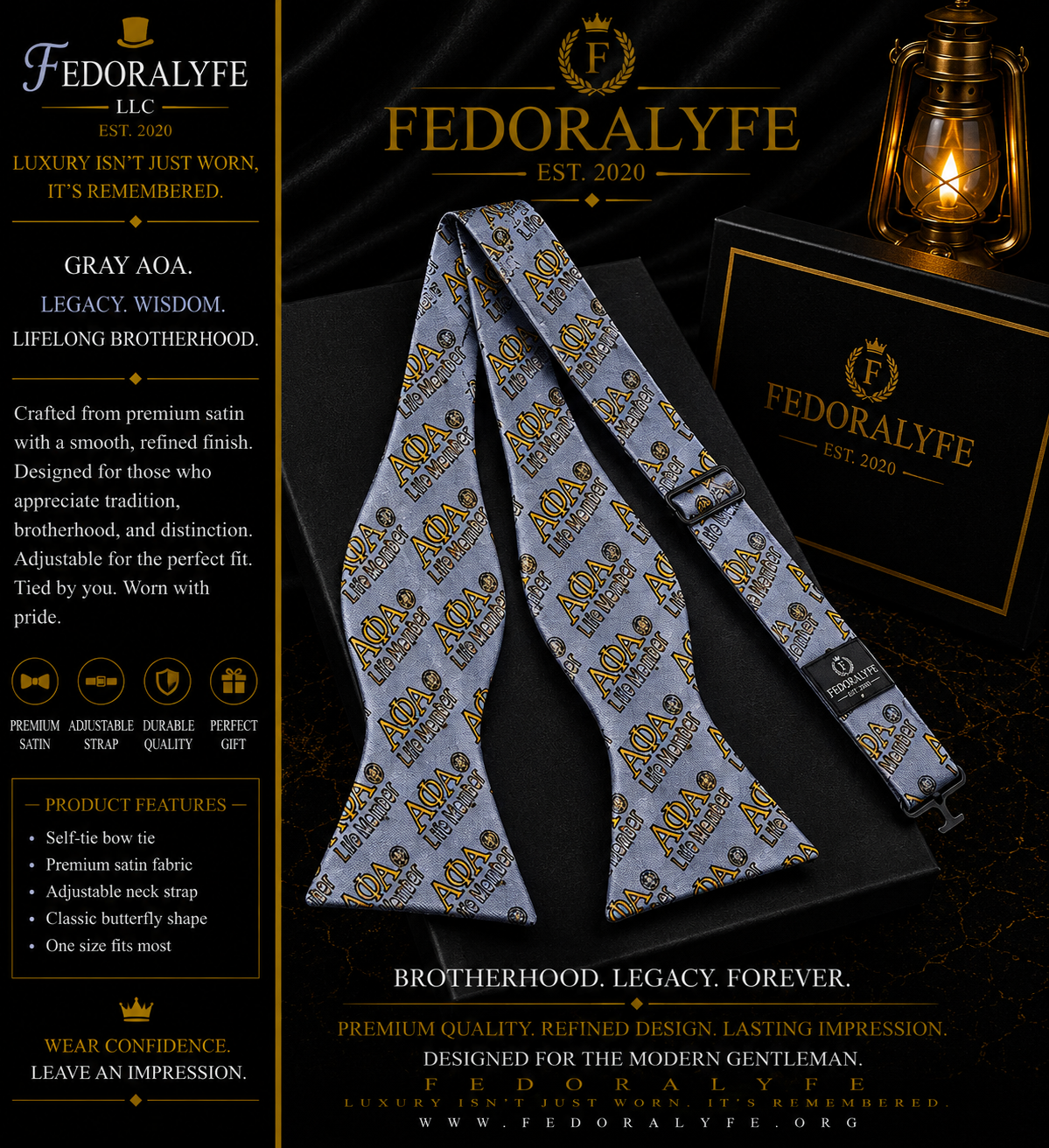 ALPHA PHI ALPHA ELEGANT BOWTIE