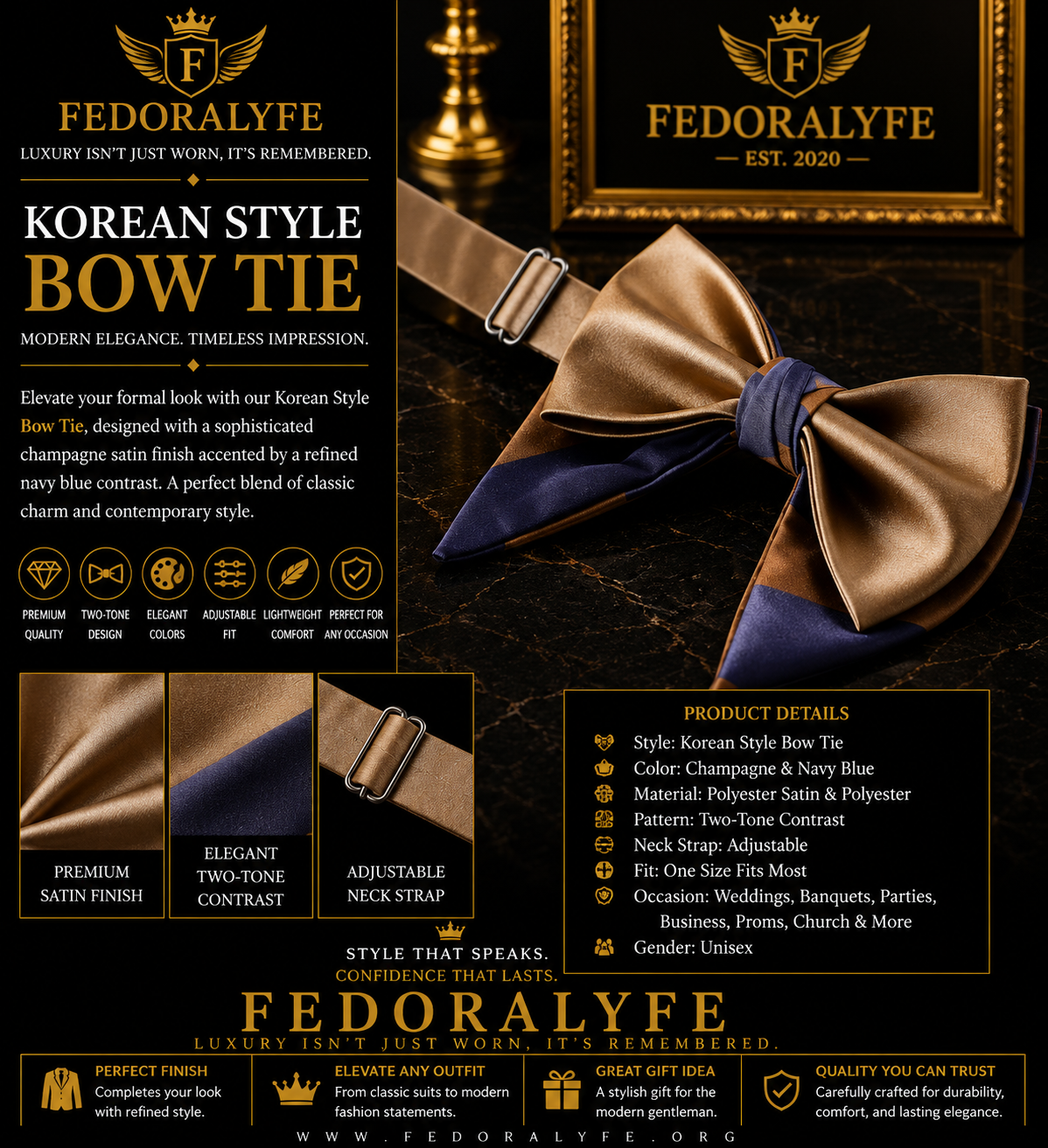 KOREAN STYLE DOUBLE BOWTIE