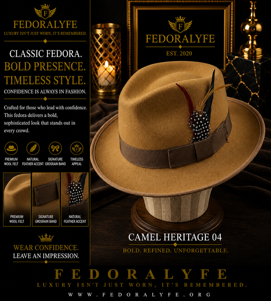 KHAKI DERBY FEDORA HAT