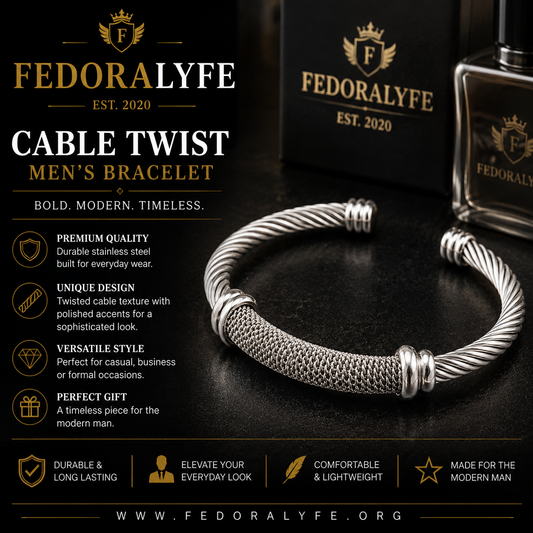 Cable Twist Men's Bracelet