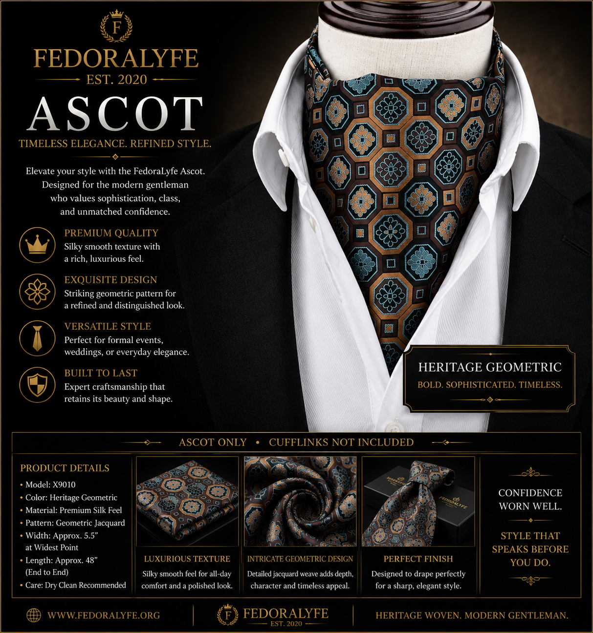 PREMIUM ASCOT SCARF MULTIPLE COLOR