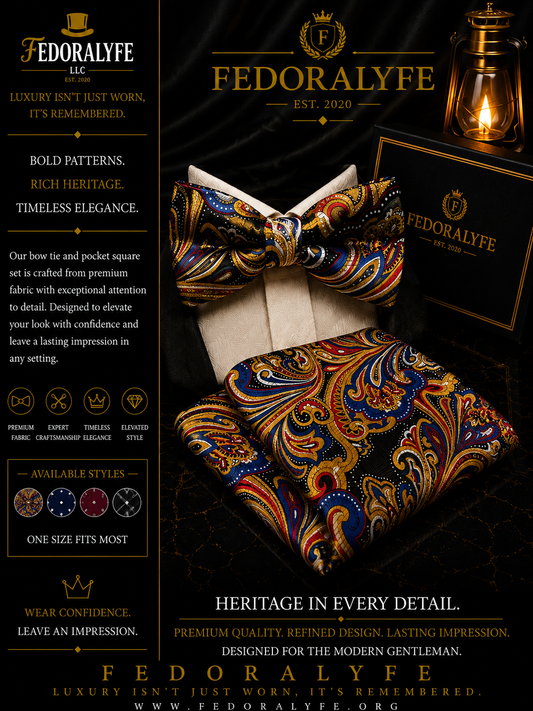 MULTI BOWTIE AND POCKET SQAURE SET