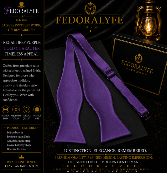 PURPLE ELEGANT BOWTIE