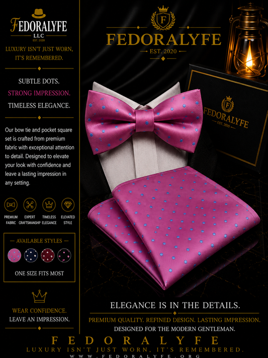 MULTI BOWTIE AND POCKET SQAURE SET