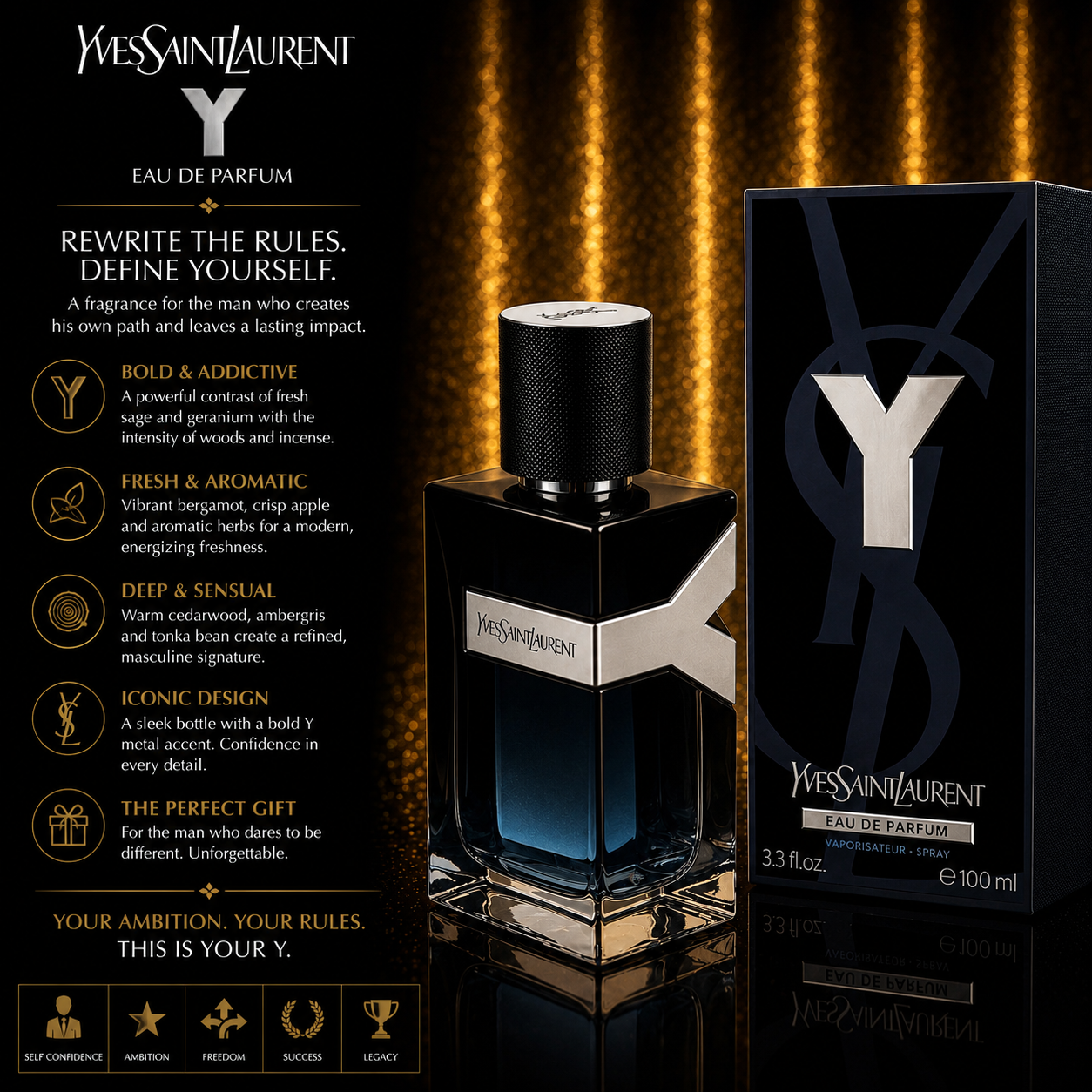 YVES SAINT LAURENT Y EAU DE PARFUM COLONGE