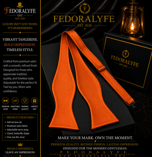 ORANGE ELEGANT BOWTIE