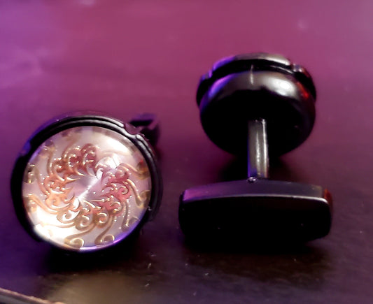 BLACK METAL CUFFLINKS